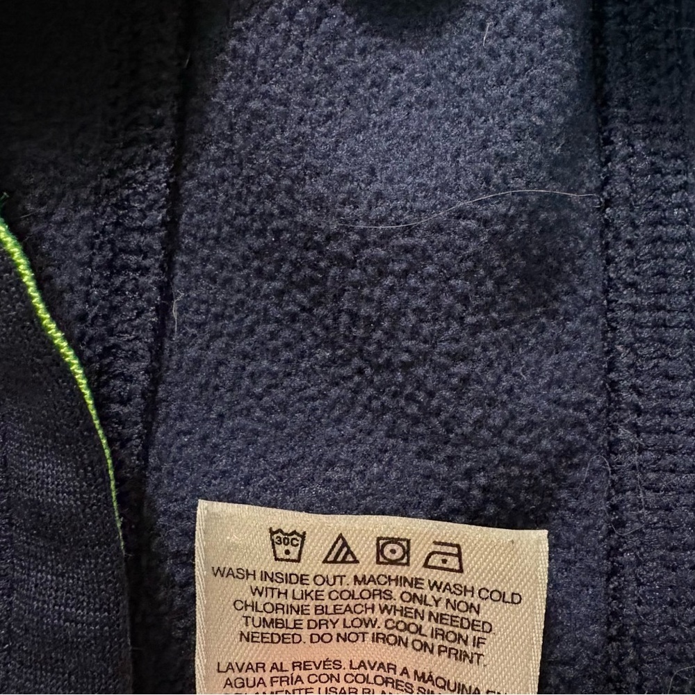 Boys Blue Green Adidas Hooded Hoodie Zip Up Sweatshirt Size Small 8 - Picture 3 of 4